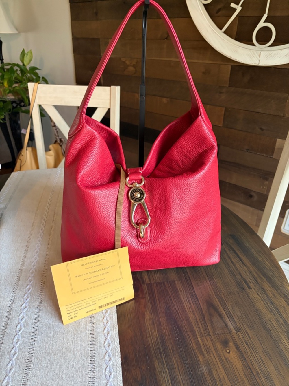 Dooney & Bourke Red pebbled Leather Hobo Bag PRICE IS FIRM!